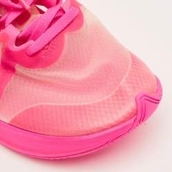 Pre Owned Off-White x Nike Pink/Transparent Mesh Zoom Fly Sneakers Size 38