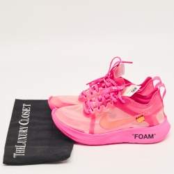 Pre Owned Off-White x Nike Pink/Transparent Mesh Zoom Fly Sneakers Size 38