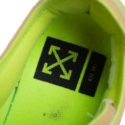 Off-White x Nike Neon Yellow Mesh And Fabric Air Force 1 Volt Sneakers Size 38