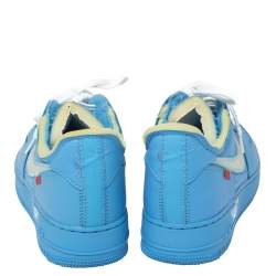 Pre Owned حذاء رياضي أوف وايت ونايك أم سي أيه أير فورس 1 جلد أزرق مقاس 43