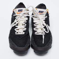 مملوكة مسبقًا Nike x Off-White Black Knit Fabric And Suede Air Vapormax Sneakers Size 38