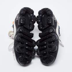 مملوكة مسبقًا Nike x Off-White Black Knit Fabric And Suede Air Vapormax Sneakers Size 38