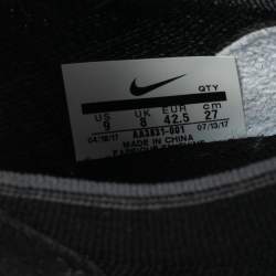 Pre Owned Nike x Off-White Black Knit Fabric And Suede Air Vapormax Sneakers Size 42.5