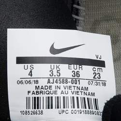 Pre Owned حذاء رياضي أوف وايت  x نايك زووم فلاي شبكة وبولي يوريثان عنق منخفض مقاس 36