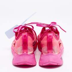 Pre Owned Off White x Nike Shocking Pink Translucent Nylon The 10 Nike Zoom Fly Sneakers Size 38.5