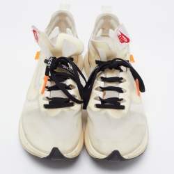 Off-White x Nike White/Transparent Nylon And Suede Zoom Fly Sneakers Size 41