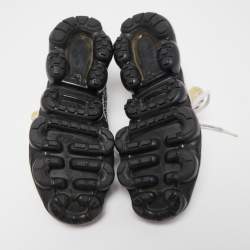 Pre Owned Off-White x Nike Black Knit Fabric and Suede Air VaporMax Sneakers Size 40.5