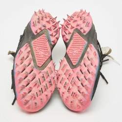 Pre Owned Off-White x Nike Black/Pink Suede and Nylon Zoom Terra Kiger 5 Sneakers Size 40