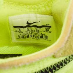 Off-White x Nike Green Mesh and Suede Force 1 Low White Volt Sneakers Size 36