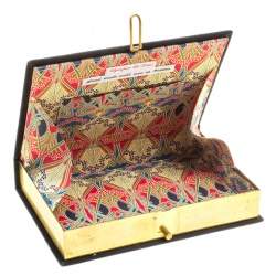 Pre Owned حقيبة كلتش اوليمبيا لو تان كتاب زولا نحاس وكانفاس سوداء