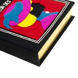 Pre Owned حقيبة كلتش اوليمبيا لو تان كتاب زولا نحاس وكانفاس سوداء