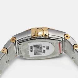 Omega Champagne Diamond 18k Yellow Gold Stainless Steel Constellation 123.20.27.60.58.003 Women's Wristwatch 27 mm