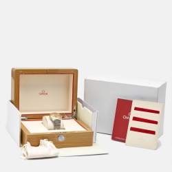 Pre Owned Omega Champagne Diamond 18k Yellow Gold Stainless Steel Constellation 123.20.38.21.58.001 Men's Wristwatch 38 mm