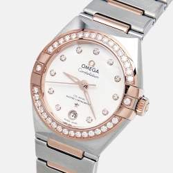 Omega Silver Dial Sedna™ Gold Diamond Stainless Steel Constellation Co-Axial 131.25.29.20.52.001 Women's Watch 29 mm