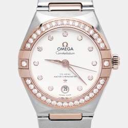 Omega Silver Dial Sedna™ Gold Diamond Stainless Steel Constellation Co-Axial 131.25.29.20.52.001 Women's Watch 29 mm