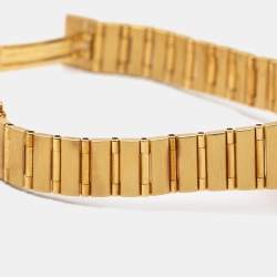 Pre Owned Omega Champagne Diamond 18k Yellow Gold Constellation 1167.10.00 Women's Wristwatch 22.5 mm