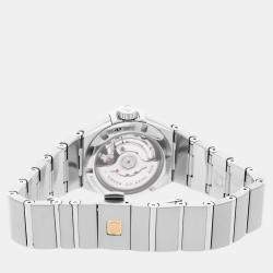 Omega Blue Diamond Mother Of Pearl Stainless Steel Constellation 123.10.27.20.57.001 Automatic Women's Wristwatch 27 mm