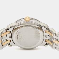 Omega Silver 18K Yellow Gold Stainless Steel De Ville 4390.31.00 Women's Wristwatch 27 mm