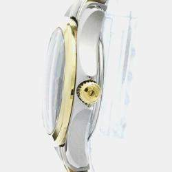 Omega Blue 18k Yellow Gold Stainless Steel Seamaster Quartz Women's Wristwatch 28 mm