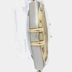 Omega Champagne 18k Yellow Gold Stainless Steel Constellation 1302.10 Automatic Women's Wristwatch 36 mm