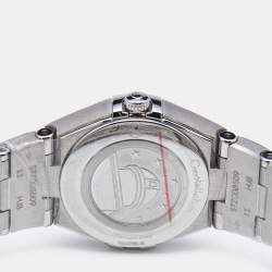 Pre Owned Omega Silver White Stainless Steel Constellation 131.10.25.60.02.001 Women's Wristwatch 25 mm