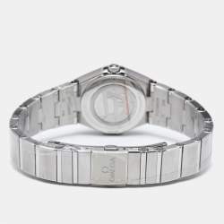 Pre Owned Omega Silver White Stainless Steel Constellation 131.10.25.60.02.001 Women's Wristwatch 25 mm