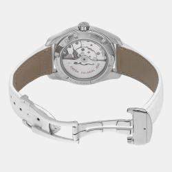 Omega White Stainless Steel Diamond Seamaster Aqua Terra 231.18.39.21.55.001 Automatic Women's Wristwatch 38mm