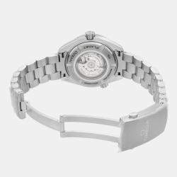 Omega Black Stainless Steel Diamond Seamaster Planet Ocean 232.15.38.20.01.001 Automatic Women's Wristwatch 38mm