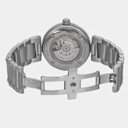 Omega Blue MOP Diamond Stainless Steel De Ville Ladymatic Automatic Women's Wristwatch 34 mm
