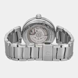 Omega Blue MOP Diamond Stainless Steel De Ville Ladymatic Automatic Women's Wristwatch 34 mm