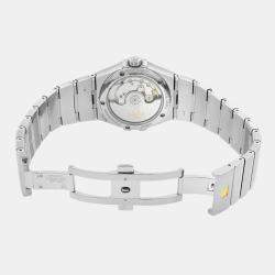 Omega Silver Diamond Stainless Steel Constellation 123.15.35.20.02.001 Women's Wristwatch 35 mm