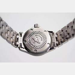 Omega Blue Stainless Steel Seamaster Jacques Mayol Limited Edition 25880 Quartz Women's Wristwatch 27 mm 