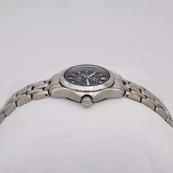 Omega Blue Stainless Steel Seamaster Jacques Mayol Limited Edition 25880 Quartz Women's Wristwatch 27 mm 