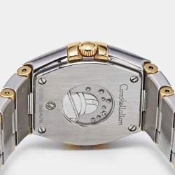 Omega Champagne 18K Yellow Gold Stainless Steel Constellation 123.20.24.60.08.001 Women's Wristwatch 24 mm
