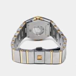 Omega Champagne 18K Yellow Gold Stainless Steel Constellation 123.20.24.60.08.001 Women's Wristwatch 24 mm