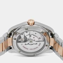 Omega Black 18K Rose Gold Stainless Steel Diamond Seamaster Aqua Terra 231.20.39.21.51.002 Women's Wristwatch 38.50 mm