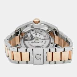 Omega Black 18K Rose Gold Stainless Steel Diamond Seamaster Aqua Terra 231.20.39.21.51.002 Women's Wristwatch 38.50 mm