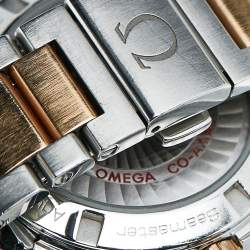 Omega Black 18K Rose Gold Stainless Steel Diamond Seamaster Aqua Terra 231.20.39.21.51.002 Women's Wristwatch 38.50 mm