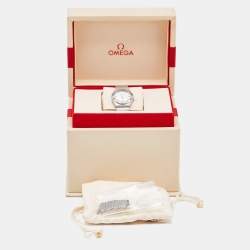 Omega Silver Stainless Steel Constellation 123.10.24.60.02.001 Women's Wristwatch 24 mm