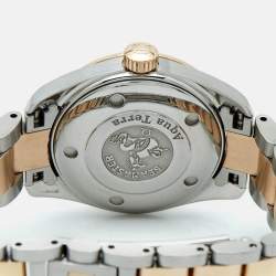 Omega Mother Of Pearl Diamond 18K Rose Gold Stainless Steel Seamaster Aqua Terra 2365.75.00 Women's Wristwatch 29.20 mm
