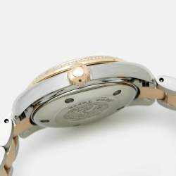 Omega Mother Of Pearl Diamond 18K Rose Gold Stainless Steel Seamaster Aqua Terra 2365.75.00 Women's Wristwatch 29.20 mm