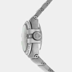 Omega Black MOP Stainless Steel Constellation 123.15.27.20.51.001 Automatic Women's Wristwatch 27 mm
