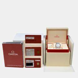 Omega White MOP Stainless Steel Diamond Constellation 123.15.27.60.55.002 Quartz Women's Wristwatch 27 mm