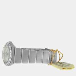 Omega White MOP Stainless Steel Diamond Constellation 123.15.27.60.55.002 Quartz Women's Wristwatch 27 mm