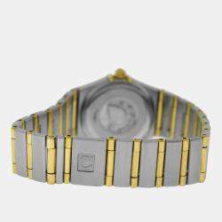 Pre Owned Omega Constellation 795.1203 Quartz MOP 18K Yellow Gold Stainless Steel Women's Wristwatch 22 mm