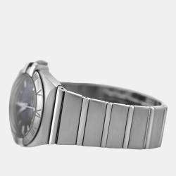 Pre Owned Omega Constellation 1590.51 Automatic Black Stainless Steel Women's Wristwatch 31 mm