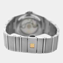 Pre Owned Omega Constellation 1590.51 Automatic Black Stainless Steel Women's Wristwatch 31 mm