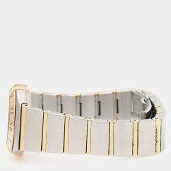 Pre Owned Omega Constellation 123.20.24 Quartz MOP Rose Gold Stainless Steel Womens Wristwatch 25 mm