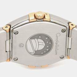 Pre Owned Omega Constellation 123.20.24 Quartz MOP Rose Gold Stainless Steel Womens Wristwatch 25 mm