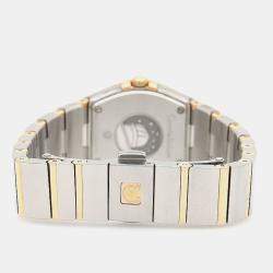 Pre Owned Omega Constellation 123.20.24 Quartz MOP Rose Gold Stainless Steel Womens Wristwatch 25 mm